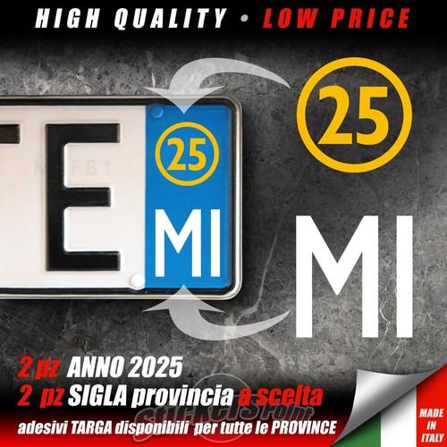 Adesivi per targa auto - targa, sigla